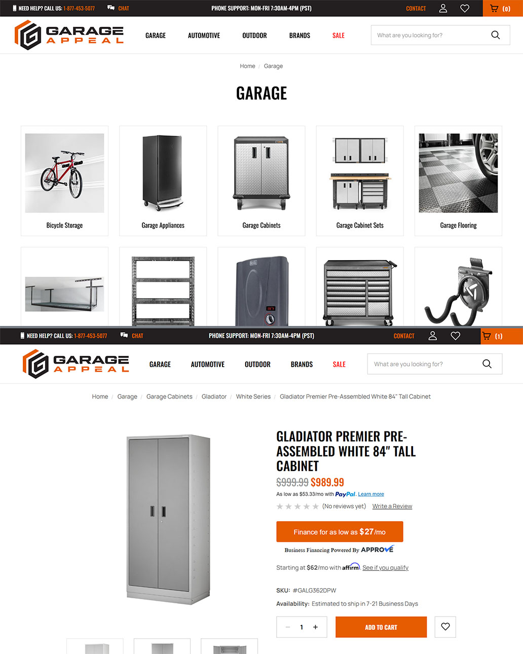 screenshot of the triumphmed.com home page lower area